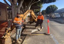 Enthusiasm for kerbing on Goolwa mainstreet