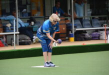 Ladies bowling action