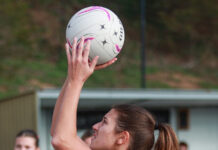 On court at Mt Compass