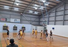 Junior basketball action