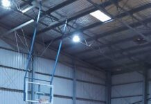 Junior basketball action