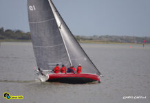 Twilight sailing at Goolwa Regatta