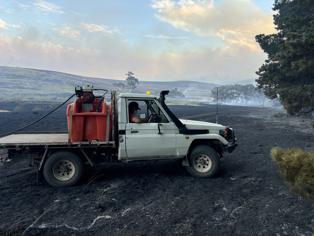 Farmers fight fires from frontlines