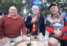 Footy fans on Fleurieu