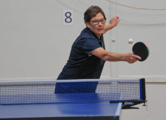 Masters Games table tennis makes a racket