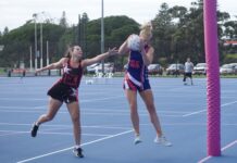 Netballers in action at SA Masters Games